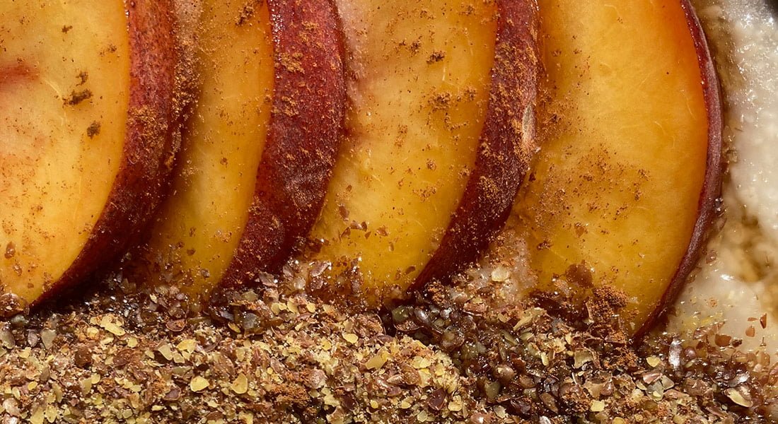 Healthy recipies - Peach Pecan Oat Bran